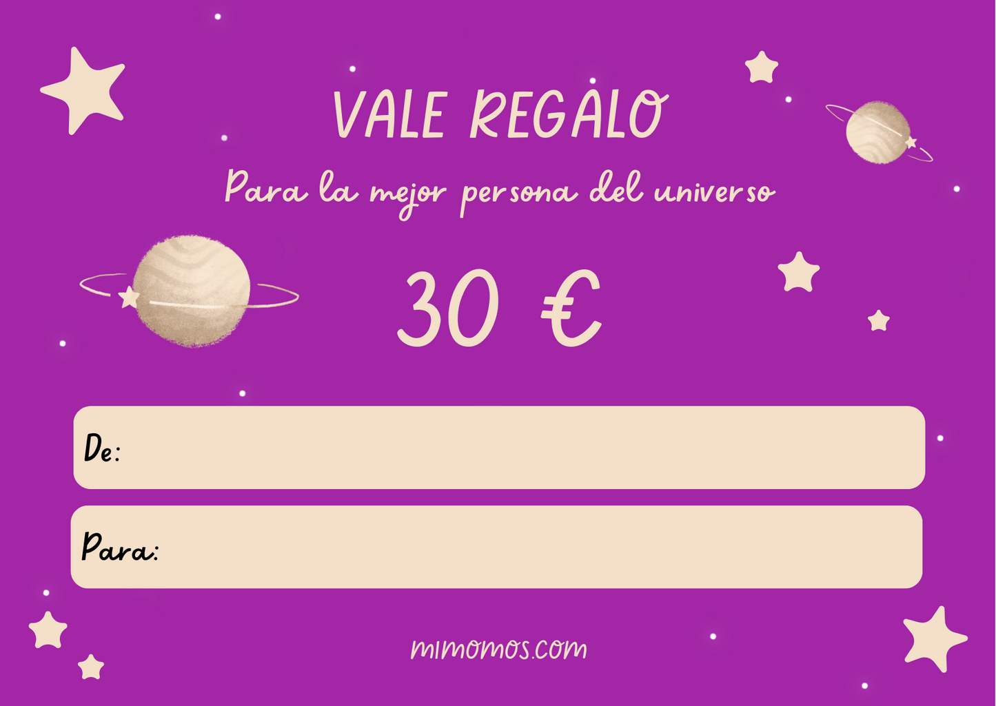 Tarjeta Regalo 30€ 🌟