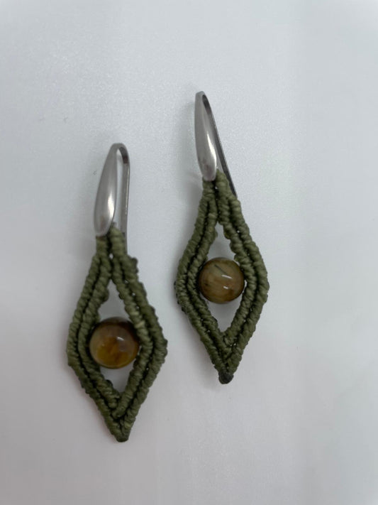 Pendientes micromacramé safari