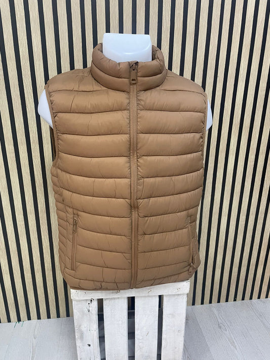 Chaleco acolchado marrón