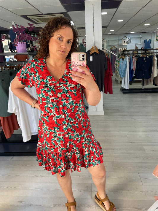 Vestido rojo Aurora