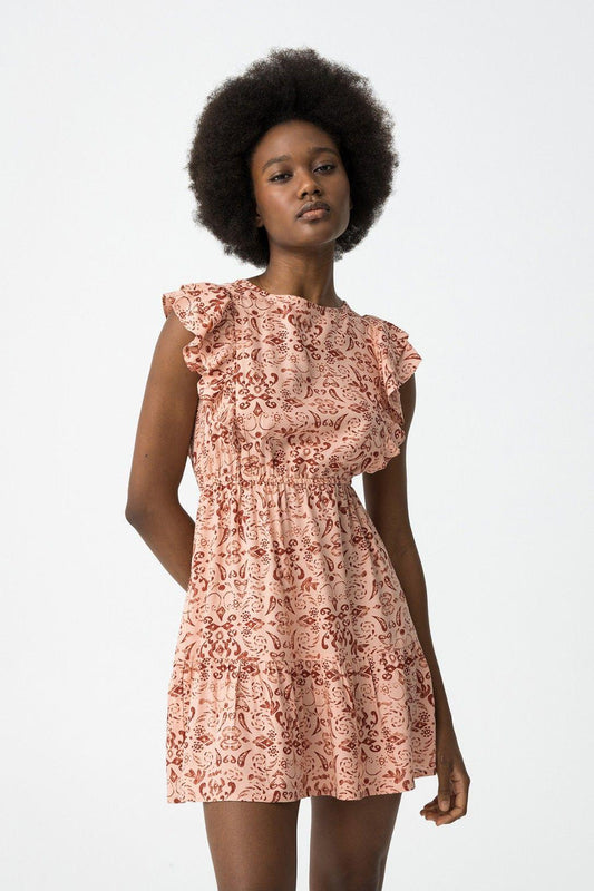 Vestido estampado rojo Carme