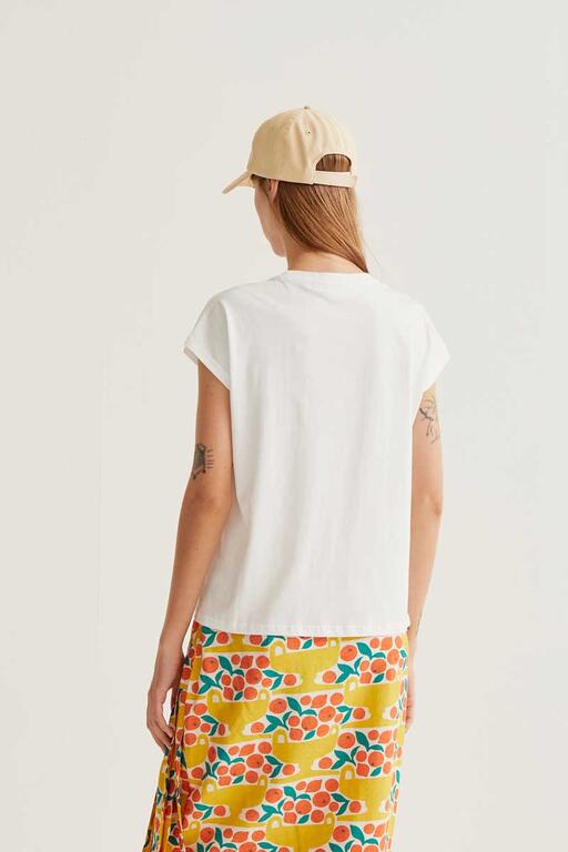 Camiseta con bolsillo blanca