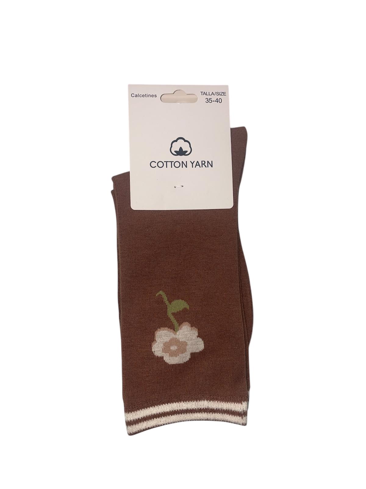 Calcetines camel flores