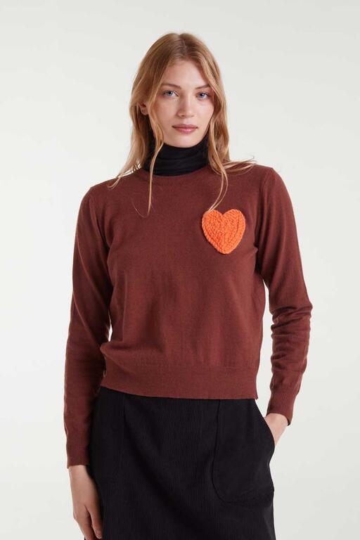 Jersey marrón Corazón