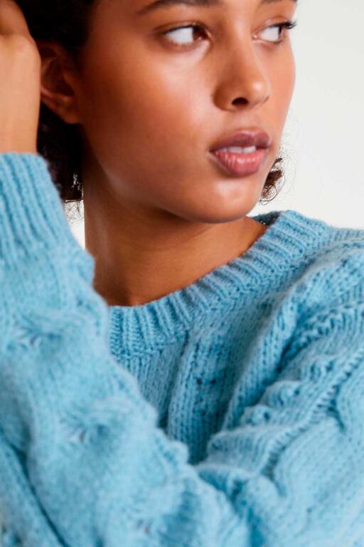 Jersey trenzado azul