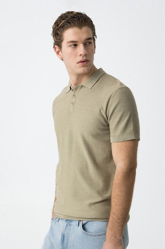 T-XXL.👉Polo de punto beig Lewis