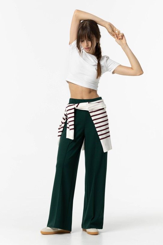 Pantalón ancho verde Manola