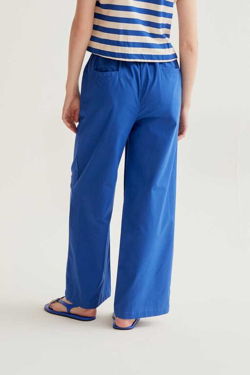 Pantalón algodón azul