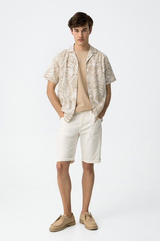 T-L.👉Bermuda slim  BLANCO