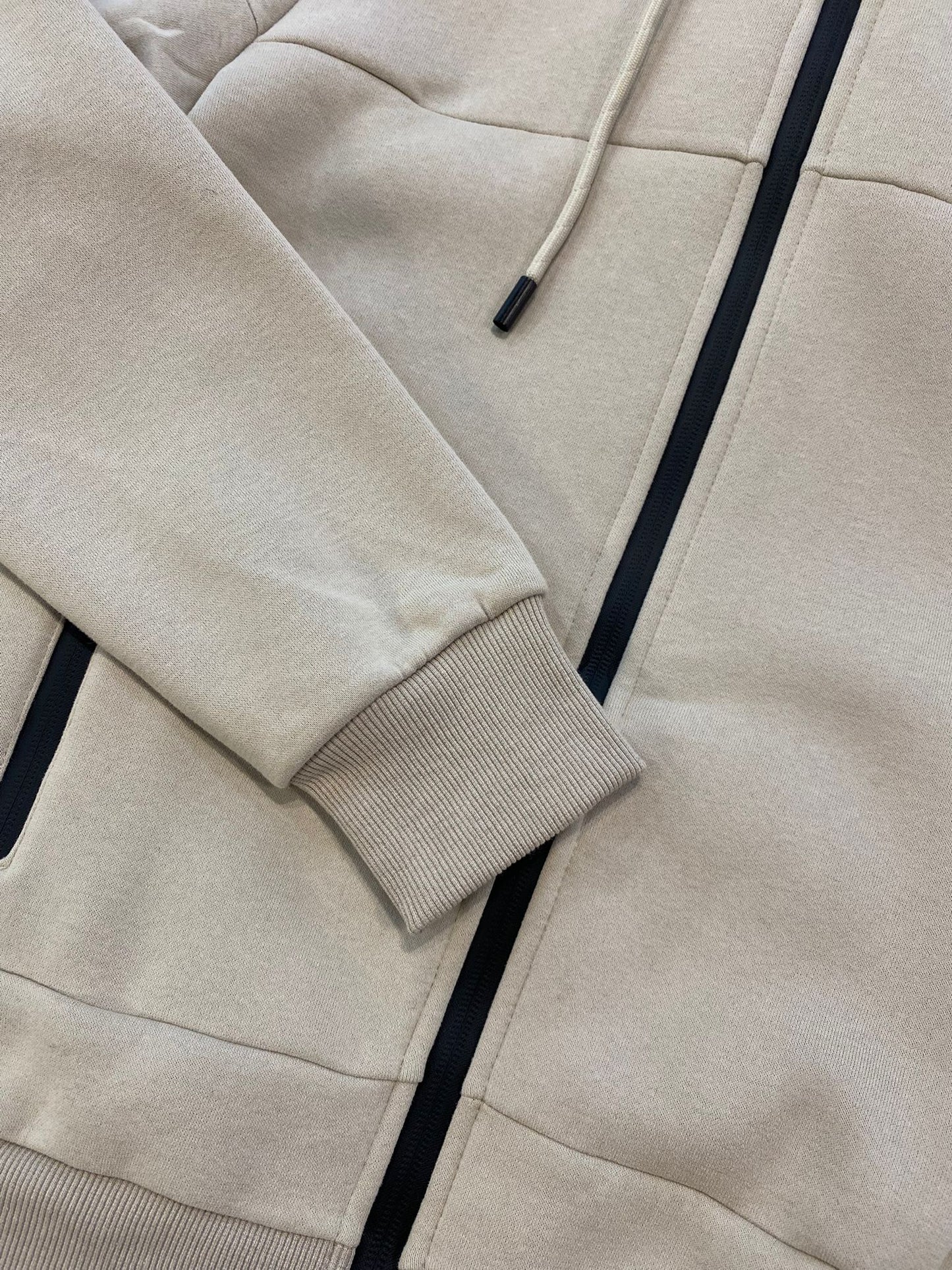Sudadera abierta beig Stan