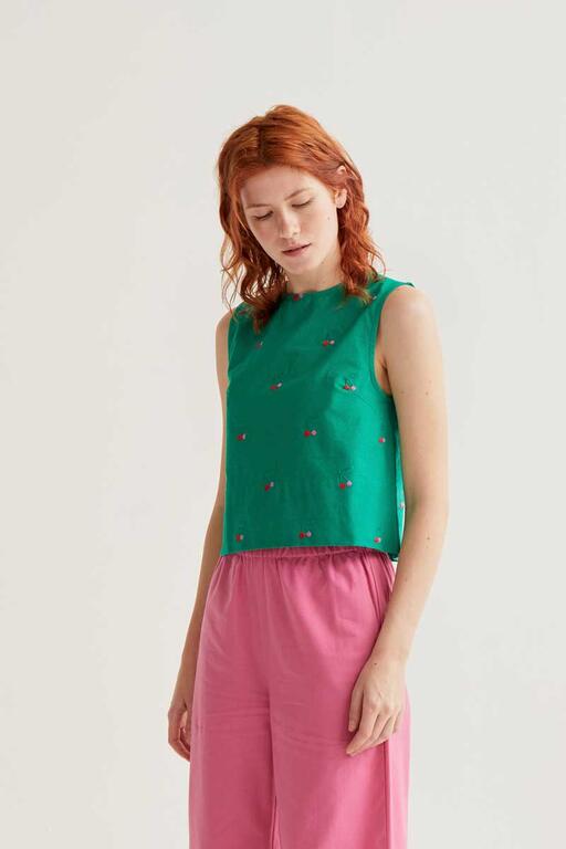 Top verde Cherries