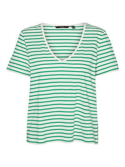 Camiseta de rayas verde Lexie