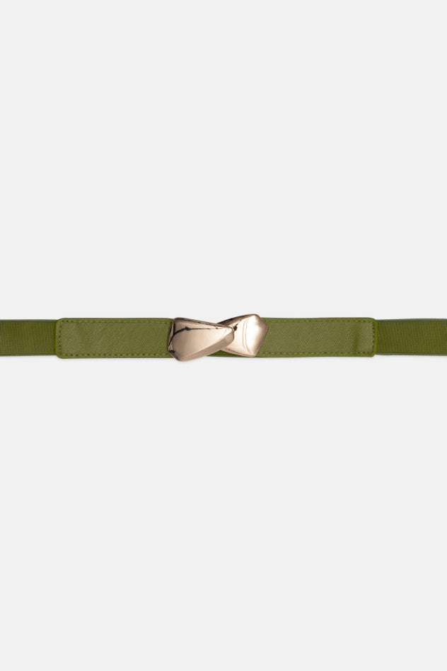Cinturón elástico verde Ameli